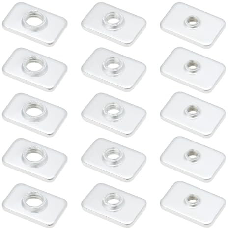 YINETTECH 45Pcs T Sliding Nut Sliding Slot Nut Carbon Steel Galvanized Square Nut Square Screw Block for 3D Printer CNC Machine M3 M4 M5