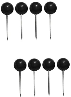 HOODANCOS 600stücke Schwarze Kartenstecker Mit Kunststoff-Kopf Und Rostfreier Stahlspitze Für Pinnwand Korktafel Und Stoff Markieren Von Standorten Und Reiserouten Aufbewahrungsbox