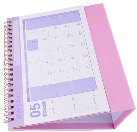 NUOBESTY Tischkalender Klein Aufstellbar Wochenkalender Mit Feiertagen Tageskalender Für Schreibtisch Bürokalender Mit Doppelspiralbindung Chinesischer Mondkalender Für Feng-shui-design