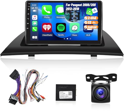 Radio Coche para BMW X3 E83 2004-2012 con Wireless Carplay y Android Auto | [2G+64G] Android Radio con Pantalla Táctil de 9 pulgadas con GPS, WiFi, Bluetooth, EQ, FM RDS
