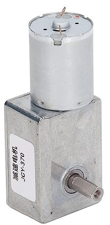 12V DC Motor 25kg.cm Double Shafts Self Locking Reversible Worm Gear Motor for Ovens, Washing Machines, and Curtains