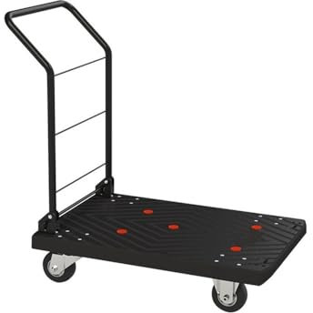 gorilla cart, Household Folding Portable Flatbed Trolley Handcart Courier Transporter Portable Trolley Cargo Trailer,Versatile Garden & Yard Cart for All Seasons