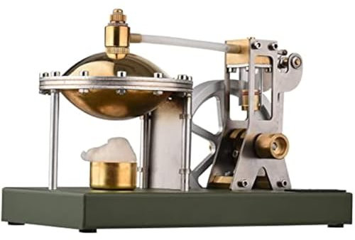 AYUNJIE Kit de modèle de Moteur Stirling, modèle de Moteur de Moteur à air Chaud Stirling, Conception de Volant d'inertie et de Soucoupe, expérience Scientifique de Physique