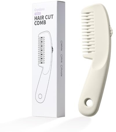 Cryslora Hair Razor Comb, Hair Triming Comb, Hair Thining Trimmer, Homeuse Cutting and Styling (White)