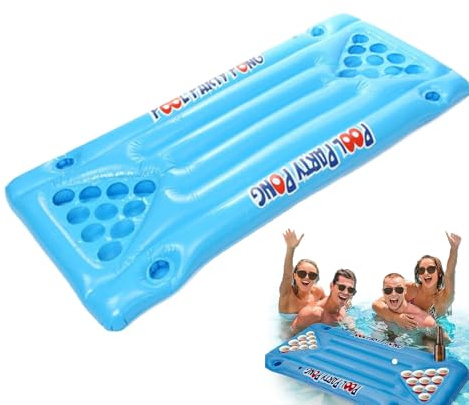 Pool-Pong-Tisch, Luftmatratze, aufblasbares Bier, Pong, Tisch, schwimmend, Spielzeug für Erwachsene, aufblasbar, schwimmende