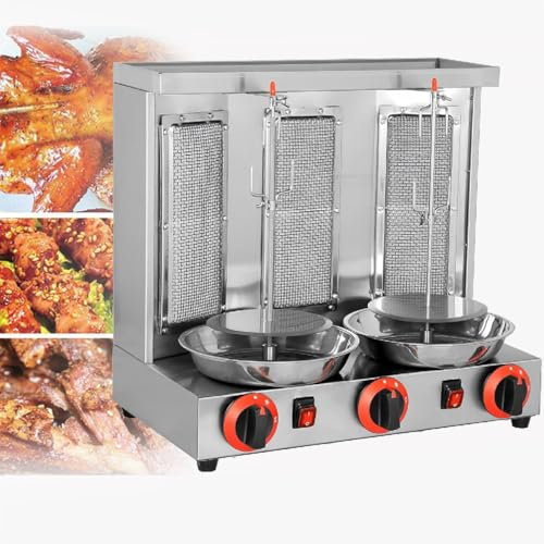 XUXIAO Máquina para cocinar shawarma de Pollo, Parrilla giratoria para Doner Kebab, Parrilla Vertical para Asar, Horno asador gyro para Fiestas en la Cocina del Restaurante en el hogar