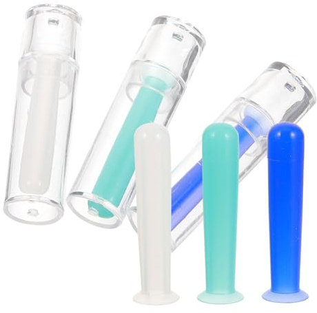 LOLIPPYY Lot de 6 Bâtonnets Souples pour Lentilles de Contact en Silicone Outils de Retrait Compacts Ventouse Couleurs Vert Bleu et Transparent Accessoire Pratique pour Entretien et
