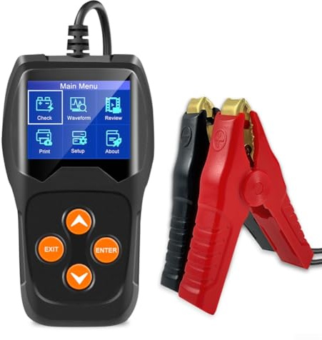 Car Battery Tester, KW600 12V Automotive Battery Load Tester & Analyzer with Real Time Graphing, Charging System & Cranking Test for Car, Truck, SUV, Boat