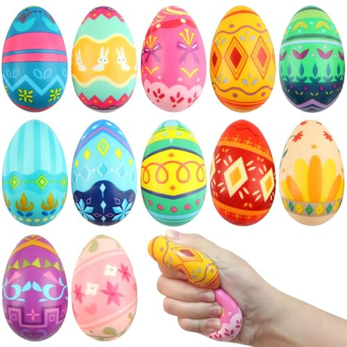 badaren Ostereier, Ostern Geschenke, Anti Stress Bälle, Ostereier (B-12 Stück)