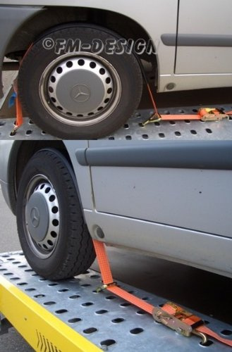 Frielitz Autotransportgurt Radsicherung, Radgurt mit Anti-Rutsch-Band
