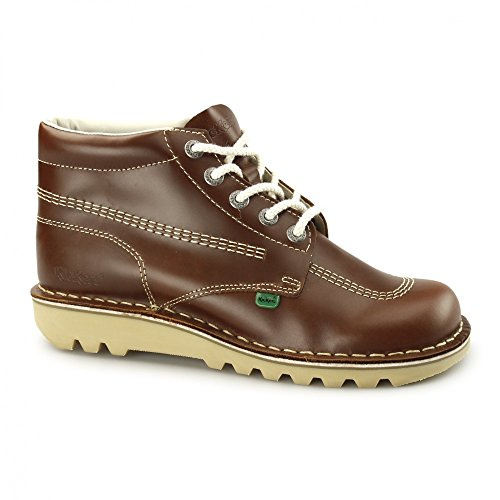 Kickers Men's Kick Hi Classic Ankle Boots | Extra Comfortable | Added Durability | Premium Quality, Dark Tan, 10 UK