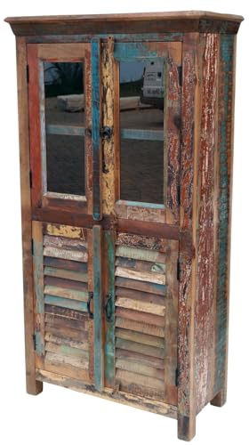 GURU SHOP Glasschrank, Glasvitrine, Küchenschrank - Modell 6, 183x92x41 cm