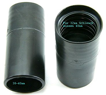 Staubsauger Adapter Schraubadapter Gummimuffe von 32mm Schlauch bis 38/40mm Innendurchmesser