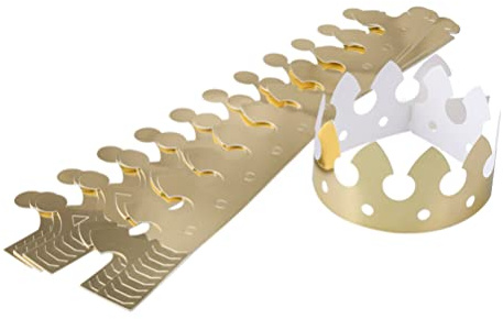 LUOEM Kinder Krone Geburtstagskrone Geburtstag Party Foto Requisiten Kopfbedeckung Golden 12 Stücke