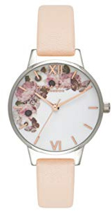 Olivia Burton Reloj Analógico de Cuarzo para Mujer con Correa en Piel Rosa - OB16EG75