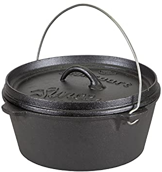 Stansport 16023 Pre-Seasoned Cast Iron Dutch Oven - 4 Qt - Without Legs