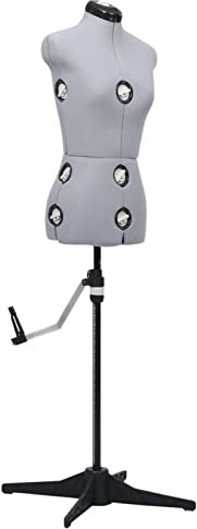 Gecheer Schneiderpuppe Verstellbar Weiblich Schneiderbüste Schaufensterpuppe Torso Mannequin Damenbüste Schaufensterfigur Grau S Größe 33-40