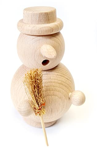 Rudolphs Schatzkiste Räuchermann Bastelset Schneemann BxHxT 8,5x13x8,5cm NEU Rauchen Rauchfigur Rauchmann Räucherfigur Räucherkerze Smoker Kerze Figur Mann Holz Seiffen Erzgebirge Holz Schnee