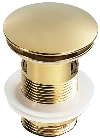 TBFL Drain D'évier De Salle De Bains, Drain Éjectable en Laiton, Bouchon D'évier De Salle De Bains, avec Drain, Adapté À L'évier De Salle De Bains avec Débordement,D