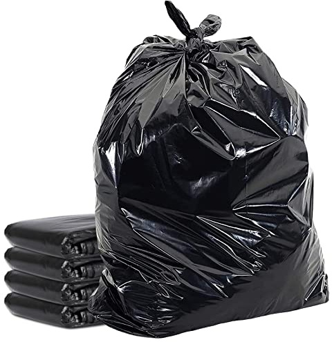 HOMESmith Extra Large & Extra Heavy Duty Refuse Sacks, Black Colour Bin Bags, Pack of 50 (10 x 5 Pack)