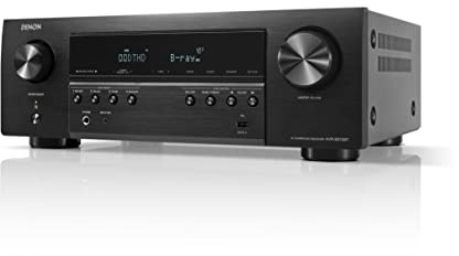 Denon AVR-S570BT (2022 Model) 5.2 Channel AV Receiver - 8K Ultra HD Audio & Video, Enhanced Gaming Experience, Wireless Streaming via Built-in Bluetooth, (4) 8K HDMI Inputs, Supports eARC (Renewed)