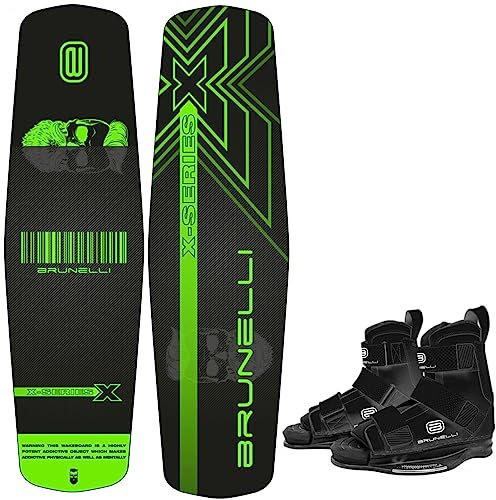 BRUNELLI Wood Flex Pro Cable Park Wakeboard Set 145cm Bindung L/XL Grind-Base