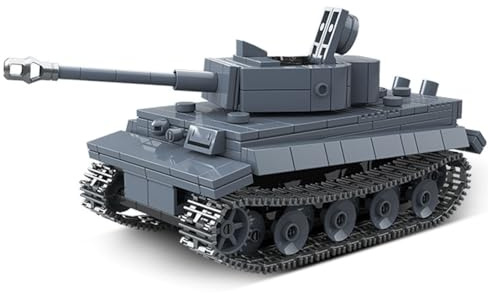YILETKC Technik Panzer Bausteine, 503 Teile Tiger I Tank Militär Deutscher Panzer Konstruktionsspielzeug, WW2 Armee Klemmbausteine Tank Modellbausatz, Geschenk für Teenager und Erwachsene Technical