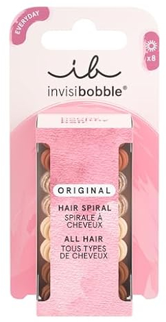 invisibobble Original Haargummi Café au Lait | Besonders sanft zum Haar | Gegen Haarbruch und Spliss | Ohne Abdruck | 8 Stück