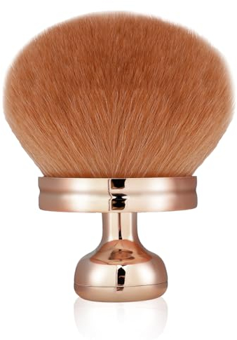 1 pennello abbronzante Kabuki Makeup Brush Foundation Brush Body Brush Kabuki, pennello per cipria, grande rossore, pennello per trucco, setole sintetiche, afferrare polvere uniforme