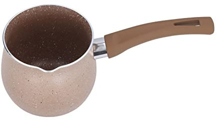 Milchtopf, Kaffee-Wärmer mit einem Griff, Kochtopf, 10 cm Durchmesser, antihaftbeschichtet, Stielkasserolle mit Ausgießern, Milchtopf für Aluminiumlegierung, antihaftbeschichtet, verbrühungssauce