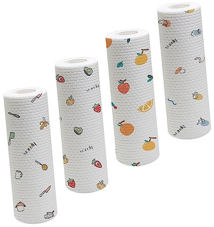ABOOFAN 4 Paños De Cocina Desechables Antiadherentes Biodegradables Multifuncionales Para Cocina y Más
