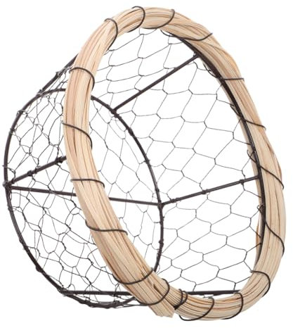 Cabilock Cesta De Alambre De Hierro Redonda Pequeña 19 Cm, Cesta De Pan y Frutero Ventilado, Resistente y Ligera para Cocina, Mesa y Almacenamiento De Huevos y Verduras