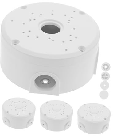 HAWILLOSCH 4pcs Outdoor Hemispherical Weatherproof Cable Protector Box for Outdoor Camera Cctv Cable Storage Security Camera Case