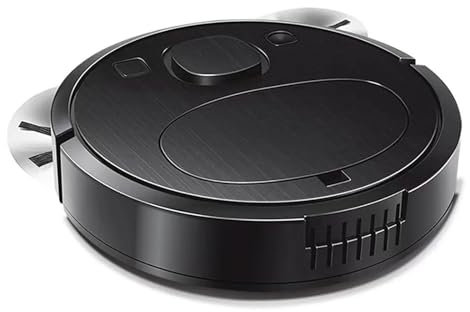 CQJJXKYC aspirapolvere portatile Robot spazzante intelligente per pavimenti, aspirapolvere silenzioso, con telecomando, per uso domestico aspirador potente(Black)
