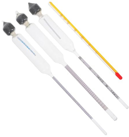TOPBATHY 3stücke Alkoholmessgerät Für Schnaps Mit Thermometer Hydrometer Zum Messen Von Alkoholgehalt Für Wein Und Spirituosen