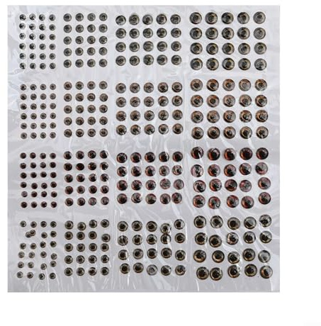Juego de ojos de señuelo de pesca 4D con 336 piezas, ideal para manualidades y atado de moscas, tamaños mixtos de 3 mm y 6 mm