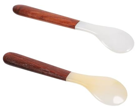 Cuchara de Concha con Mango de Madera de Peral, 2 Piezas