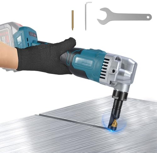 Kocusu Blechknabber Akku Kompatibel mit Makita 18V(Ohne Akku),950W Blechschere Elektrisch,Knabber 1900SPM,Blechnibbler Aufsatz,Metallknabber 3 Stufen Einstellbar zum Edelstahl,Eisen,Aluminium