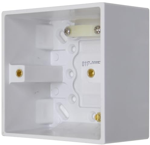 Boîtier arrière de 47 mm à surface profonde avec borne de terre et poignée de cordon pour prise de rasoir, interrupteur de douche, interrupteur de cuisinière (1)