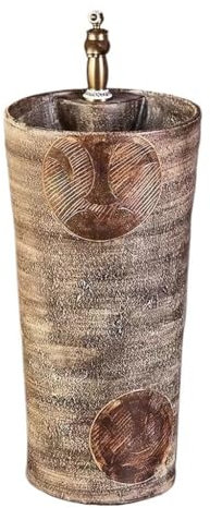 uotmui Pedestal Sink Vanity Garden Floor-standing Washbasin Outdoor Bathroom Pedestal Basin Home Balcony Washbasin Bathroom Pedestal Sink