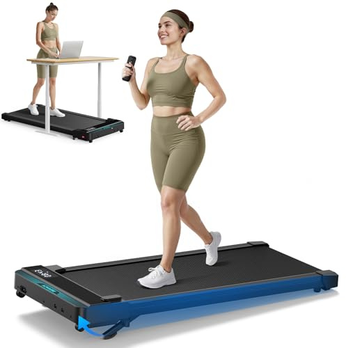 MERACH Cinta de Correr con Inclinación de 5%, 3.0HP Cinta de Andar, 2-6km/h Walking Pad, Caminadora Electrica para Casa, Capacidad de 136kg Treadmill, Pantalla LED, Control Remoto, App