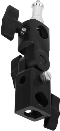 Housoutil Soporte para Linterna Reflector Tipo Paraguas Abrazadera Ajustable para Fotografía Soporte De Iluminación Resistente Montura para Paraguas para Estudios De Fotografía