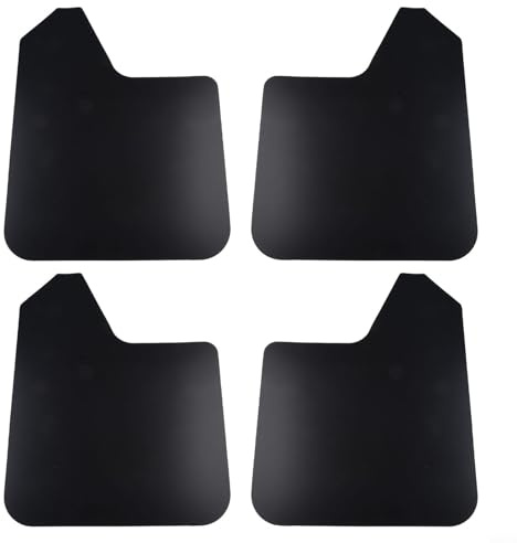 Tidgel Paraspruzzi per auto, SUV, camion, parafanghi anteriori e posteriori, in plastica PP+TPO di lunga durata, colore nero, confezione da 4 accessori