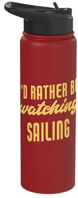 I'd Rather Be Watching Sailing Funny Sailor Stainless Steel Insulated Water Bottle