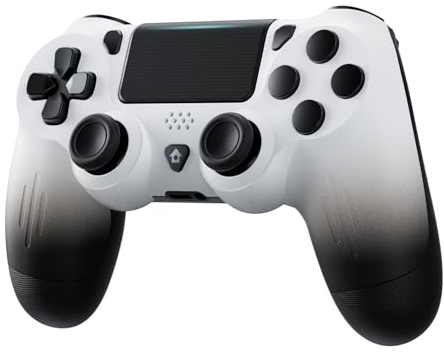 ECHTPower Mando para PS4, Mando Inalámbrico para PS4/Pro/Slim, Diseño de Tinta, Doble Vibración, Giroscopio, Conector de Audio 3.5mm, Agarre Antideslizante, Ergonómico