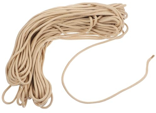 SUPVOX 25m Khaki 3mm Braided Picture Frame Hanging Rope Photo Hanging Cord for Wall Art and DIY Crafting for Frames and Photos
