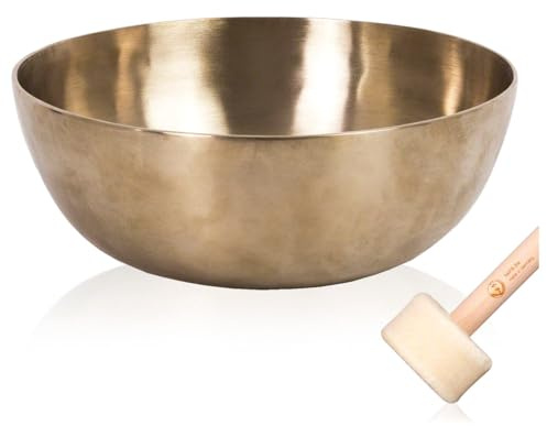 Peter Hess Klangschale Gelenk- und Universalschale, 21 cm, 900-1000 g - Original für Klangtherapie, Yoga & Meditation, inkl. Schlägel