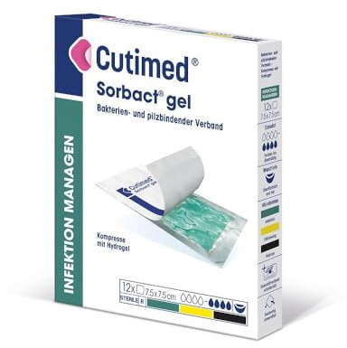 Cutimed Sorbact Gel Kompressen 7,5x15 cm
