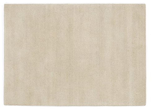 Mein Teppichmarkt Teppichträume werden wahr! EMBLEME Uni echter original handgeknüpfter Nepal Teppich in Hemp, Größe: 70x140 cm