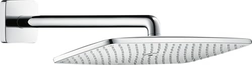 hansgrohe Duschkopf Raindance E, Kopfbrause wassersparend, Regendusche mit 1 Strahlart, Wandhalterung, Chrom
